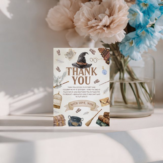 Invitation Wizards Birthday Thank You Card (Créateur téléchargé)
