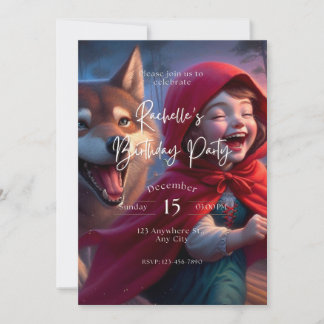 Invitation Wolf Galaxy Stars Cosmique fête d'anniversaire