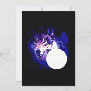 Invitation Wolf & Moon