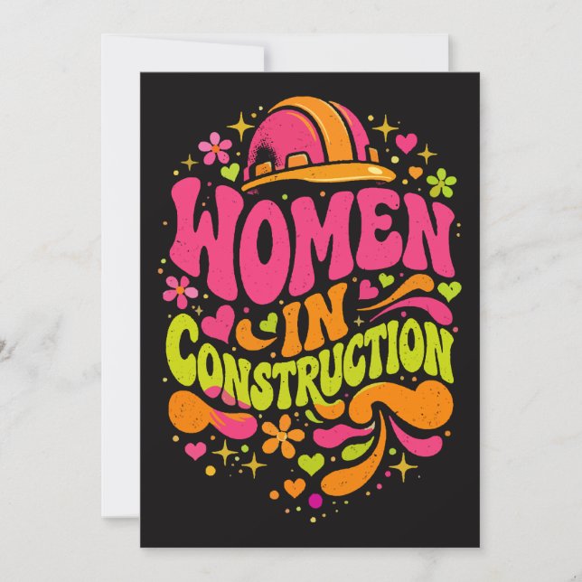 Invitation Women In Construction Retro Empowerment (Devant)