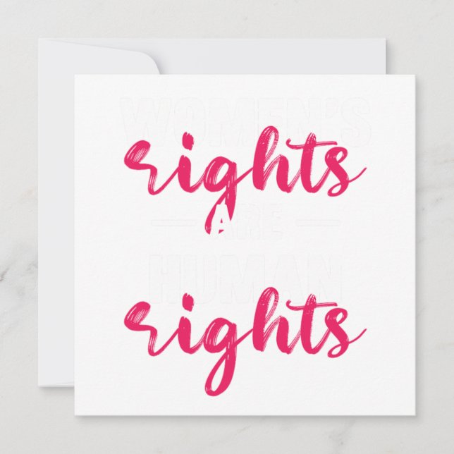 Invitation Womens Rughts Are Human Rights Feminist Feminism G (Devant)