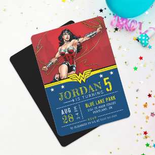 Invitation Wonder Woman Joyeux anniversaire