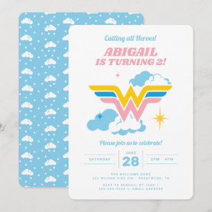 Invitation Wonder Woman Nuds Logo Anniversaire