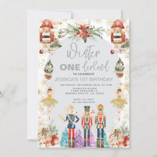 Invitation Wonderland Nutcracker Snowflake Anniversaire