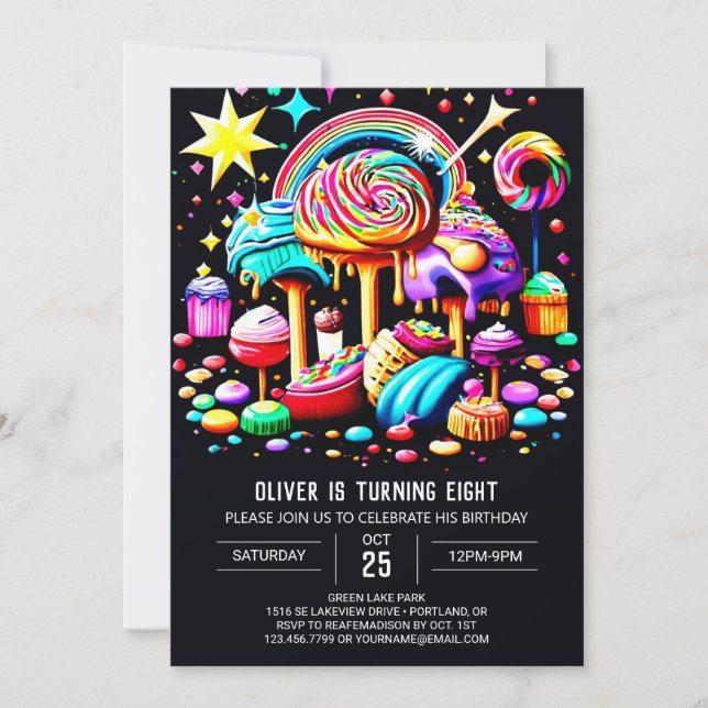 Invitation Wonderland Sweet Anniversaire (Devant)