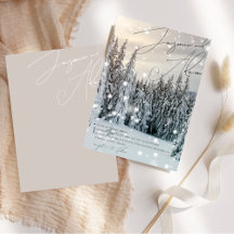 Wonderland Woodland Mariage de script de neige
