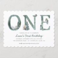 Woodland Animals Watercolor 1er anniversaire