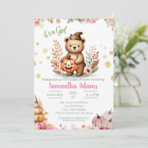 Woodland Baby shower Automne Citrouille fille