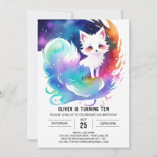 Invitation Woodland Charm Fox Anniversaire