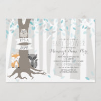 Woodland Creatures Baby shower d'hiver - Garçon