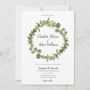 Invitation Woodland Eucalyptus Mariage de verdure