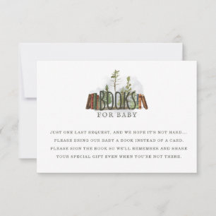 Invitation Woodland Forest Books for Baby shower Book Request