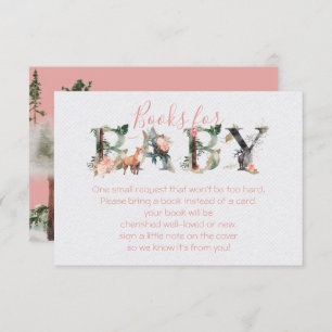 Invitation Woodland Forest Books for Baby shower girl