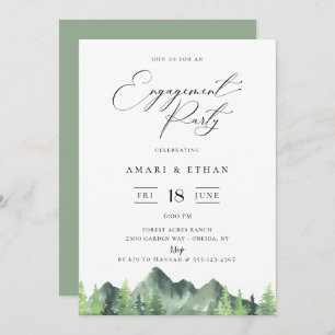 Invitation Woodland Forest Mountain