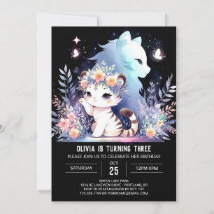 Invitation Woodland Sweet Tiger Anniversaire