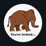 Invitation Woolly Mammoth Birthday Invite<br><div class="desc">A Woolly Mammoth decorates this customizable birthday invite. Let us know if we can help you make up your invite !</div>