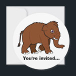 Invitation Woolly Mammoth Birthday Invite<br><div class="desc">A Woolly Mammoth decorates this customizable birthday invite. Let us know if we can help you make up your invite !</div>