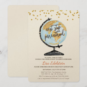 Invitation World Travel Baby shower