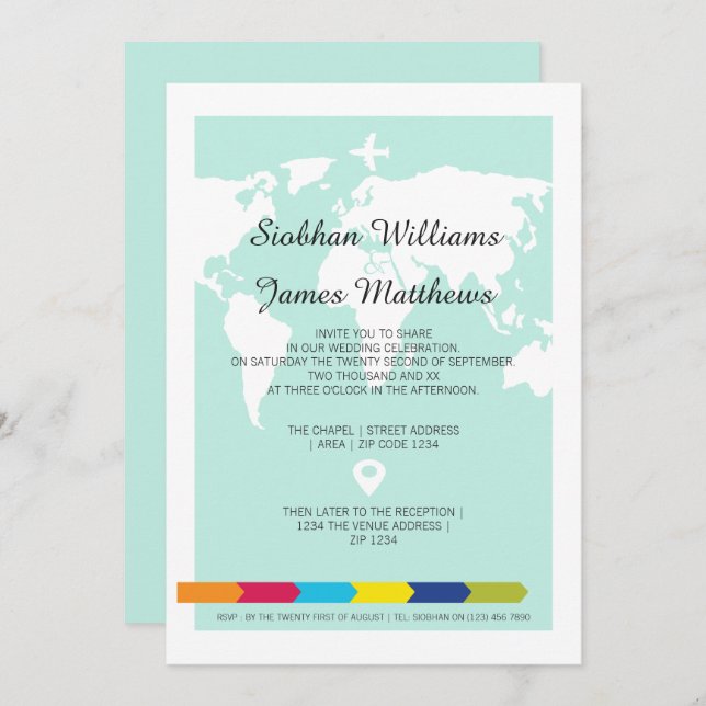 Invitation World Travel Mariage