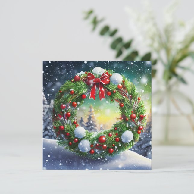 Invitation Wreath de Noël (Debout devant)