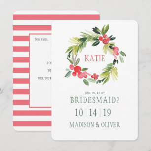 Invitation Wreath d'hiver Floral  Porte-parole