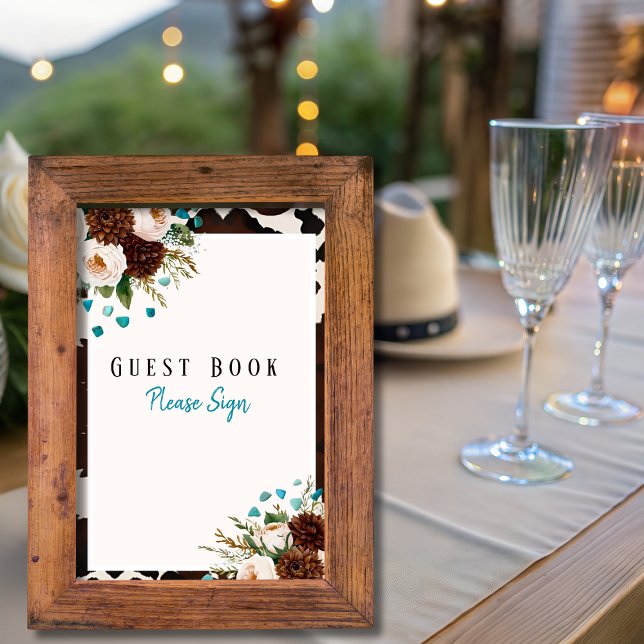 Invitation Wrstern Boho Guest Book Douche nuptiale Signe (Wrstern Boho Guest Book Bridal shower Sign)