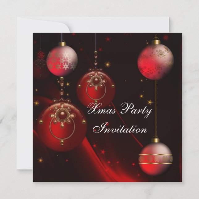 Invitation Xmas fête de Noël (Devant)