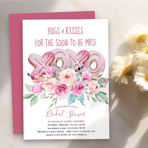Invitation XOXO Cookies Roses Fête de Mariage