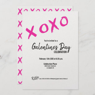 Invitation XOXO Galentine's Day amis Valentines Party Invi