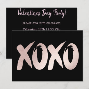 Invitation XOXO rose pâle Jour Chic des Valentines