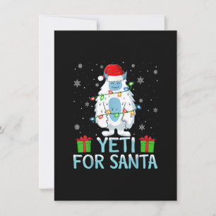 Invitation Yati Pour Père Noël Les Lumières De Noël Yeti