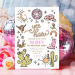 Invitation Yee Haw Girl Rodeo Retro Disco Cowgirl Anniversair<br><div class="desc">► PERSONNALISEZ facilement ce design avec vos détails! ← Si vous avez besoin de coordonner les articles de MATCHING, veuillez consulter notre collection ou notre boutique correspondante. Vous avez des questions sur nos designs ou si vous ne trouvez pas ce que vous cherchez, veuillez nous contacter : info@designmypartystudio.com . ,...</div>