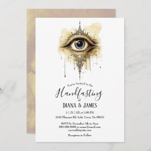 Invitation Yeux Mystique Simple Gothique Steampunk Handfask