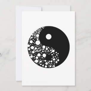 Invitation Yin Yang Cercles Noir Et Blanc Harmonie Zen Cadeau