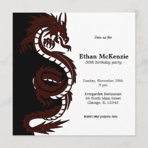 Invitation Yin Yang Dragon