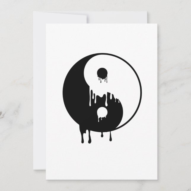 Invitation Yin Yang Melmony Harmony Taoism Méditation Cadeau (Devant)