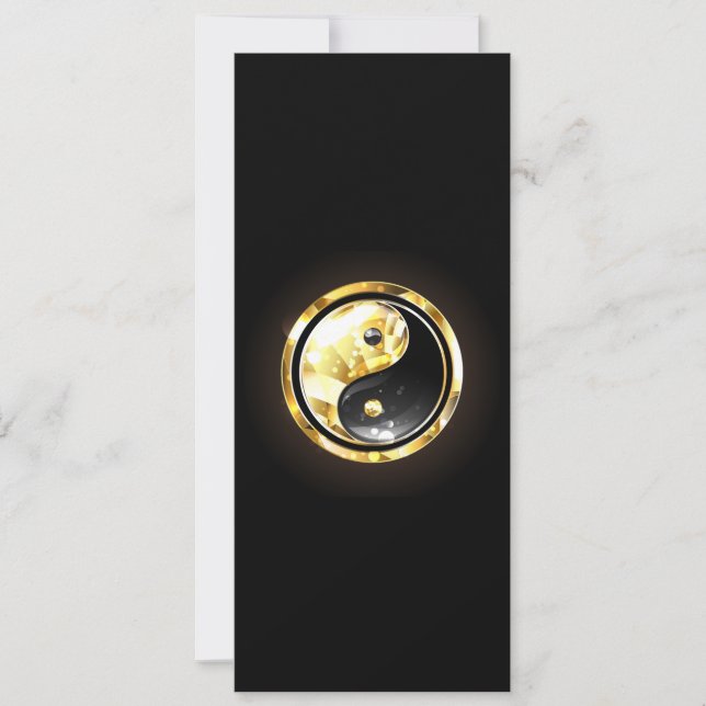Invitation Yin Yang or sur noir (Devant)
