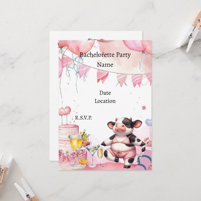 Invitation Yoga Bachelorette (Devant/Arrière en situation)