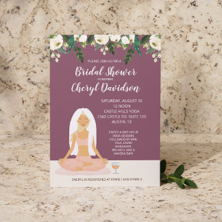 Invitation Yoga Bride Fête des mariées Bourgogne