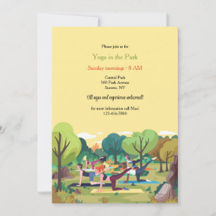 Invitation Yoga dans le parc