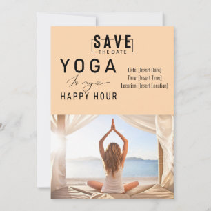 Invitation Yoga est mon happy hour Femme posant yoga