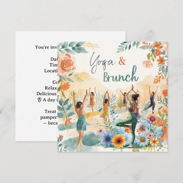 Invitation Yoga et Brunch (Devant / Derrière)