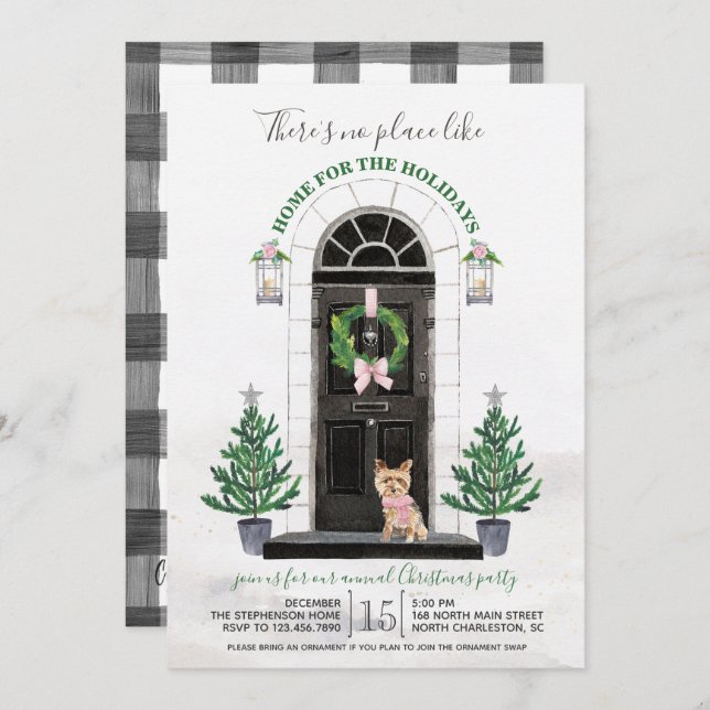 Invitation Yorkie Yorkshire Terrier (Devant / Derrière)