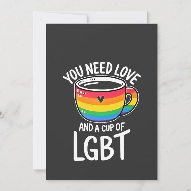 Invitation You Need Love and a Cup of LGBT Pride Moth 2025 (Devant)