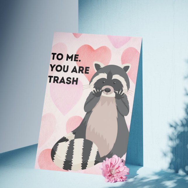Invitation "You re My Shiny Treasure" Funny Raccoon Valentine ("You're My Shiny Treasure" Funny Raccoon Valentine's Day Card)