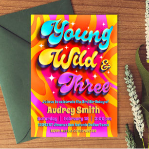 Invitation Young Wild and Three - Super