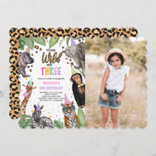 Invitation Young Wild et TROIS Safari 3ème anniversaire Photo