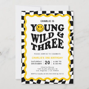 Invitation Young Wild & Three Joyeux Anniversaire Garçon 3