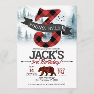 Invitation Young Wild & Three, Lumberjack 3e
