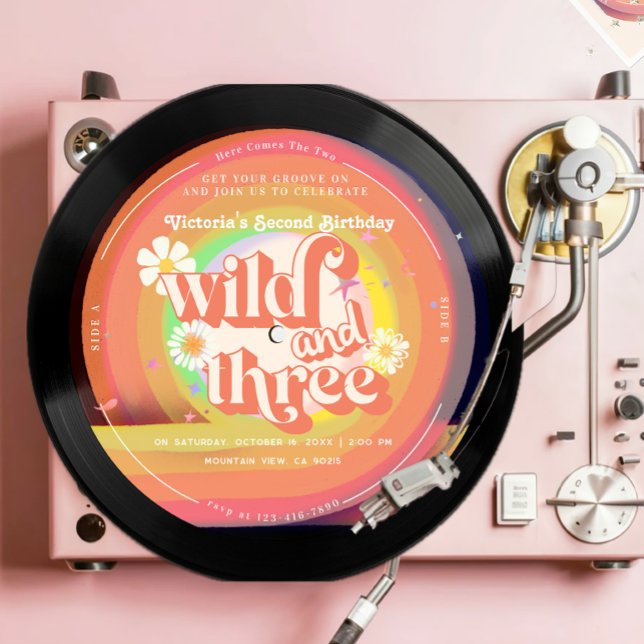 Invitation Young Wild Three Super marguerite arc-en-ciel (Créateur téléchargé)